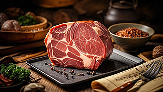 牛腱肉产品摄影图干净简约背景年夜饭水果蔬菜生鲜肉类食材